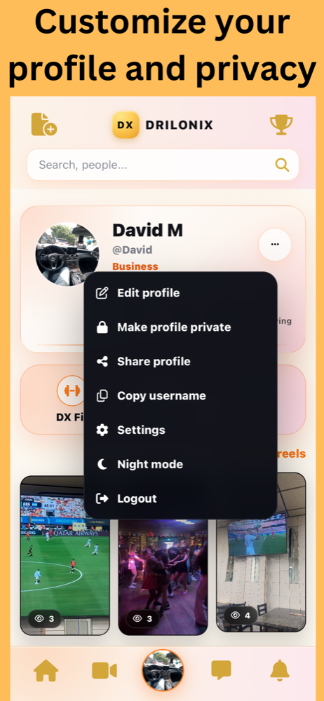 Customize profile and privacy settings